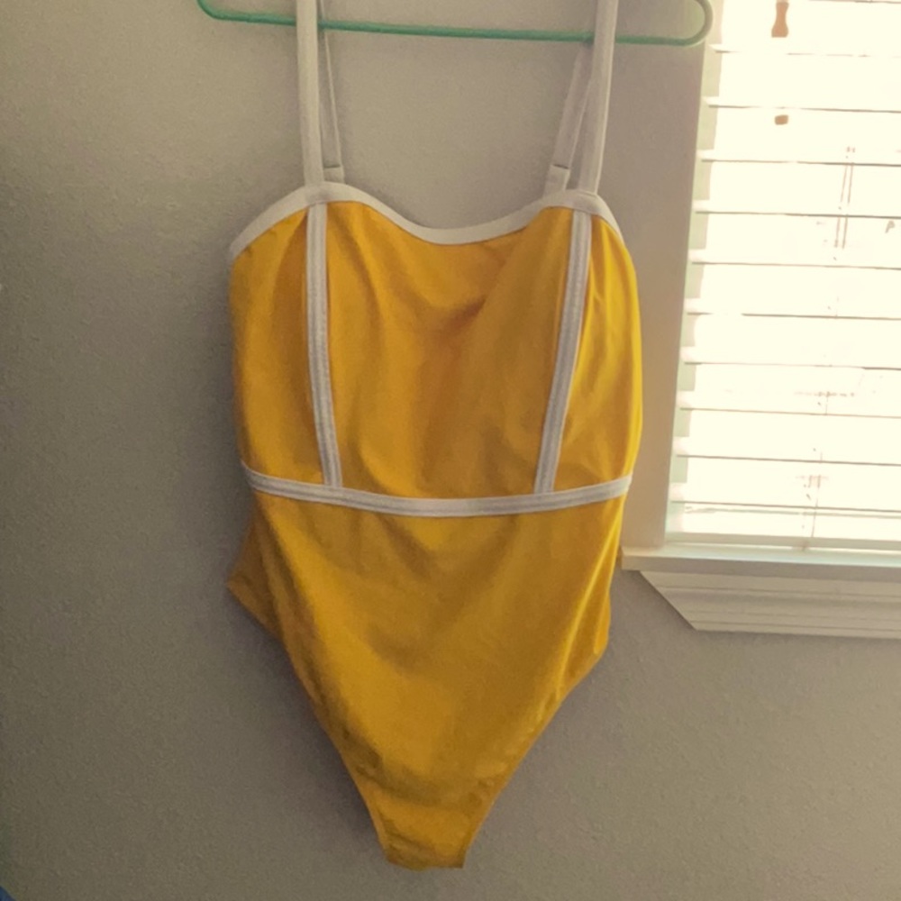 Forever 21 yellow full body bathing suit. 1x plus size